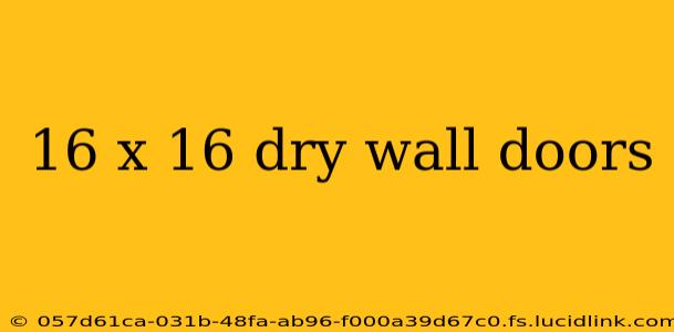 16 x 16 dry wall doors