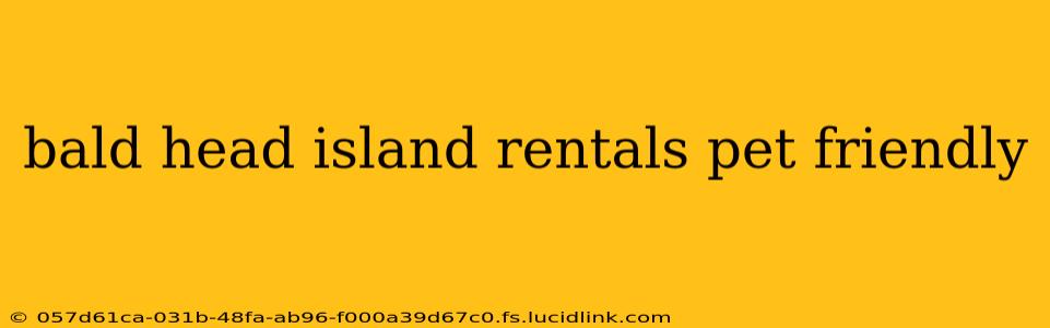 bald head island rentals pet friendly