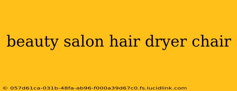 beauty salon hair dryer chair