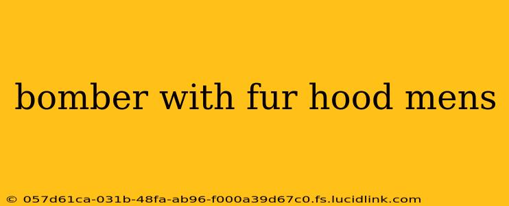 bomber with fur hood mens