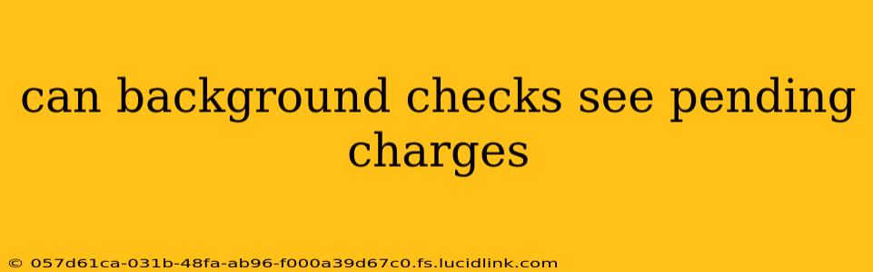 can background checks see pending charges