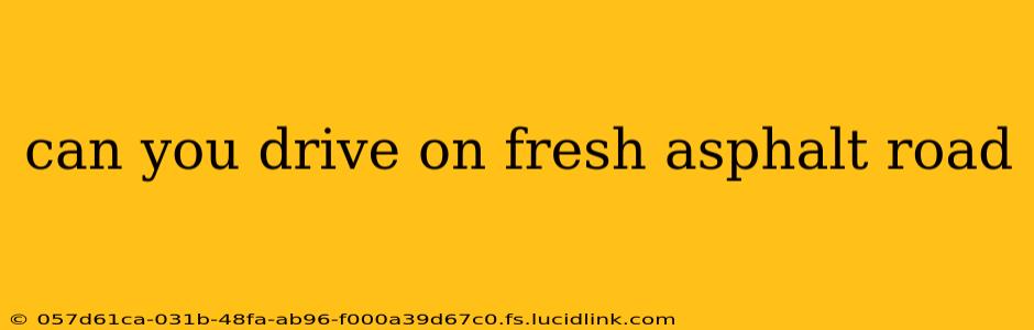 can you drive on fresh asphalt road