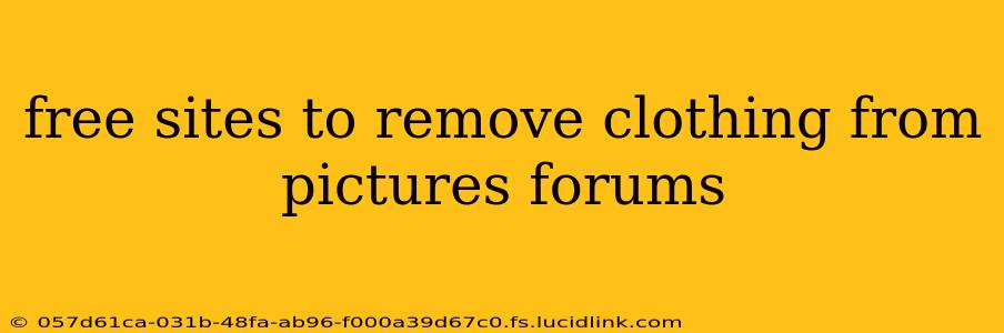 free sites to remove clothing from pictures forums