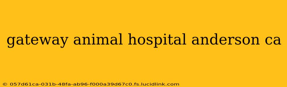 gateway animal hospital anderson ca