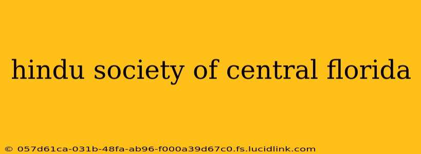 hindu society of central florida