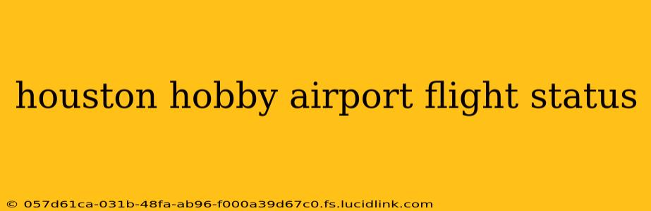 houston hobby airport flight status