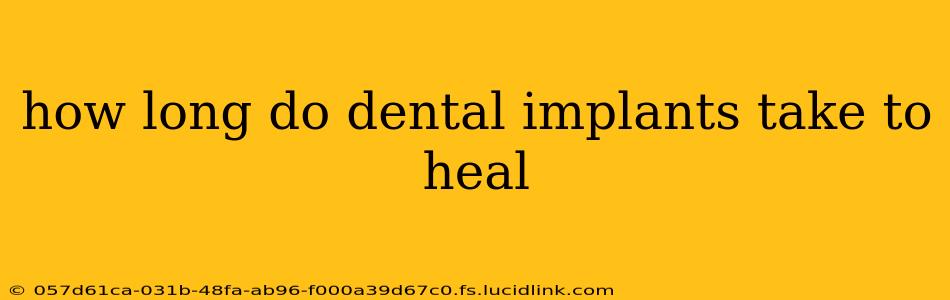 how long do dental implants take to heal