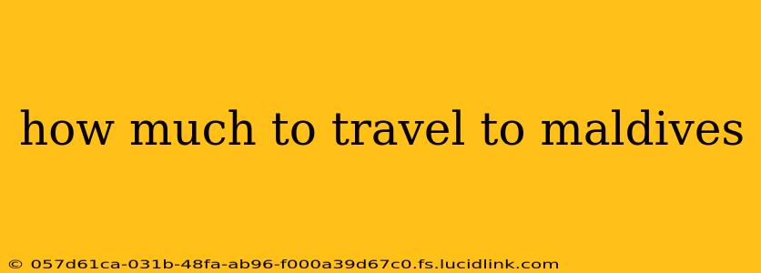how much to travel to maldives