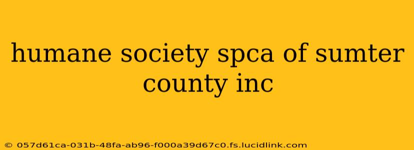 humane society spca of sumter county inc