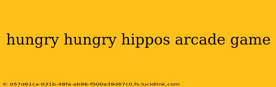 hungry hungry hippos arcade game
