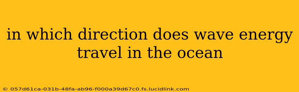 in which direction does wave energy travel in the ocean