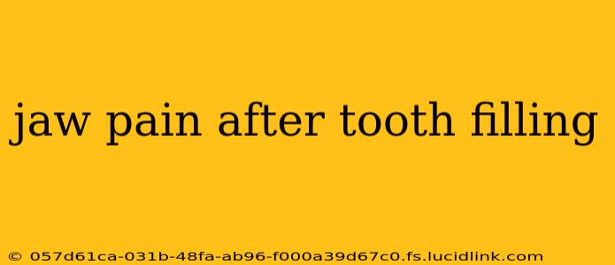 jaw pain after tooth filling