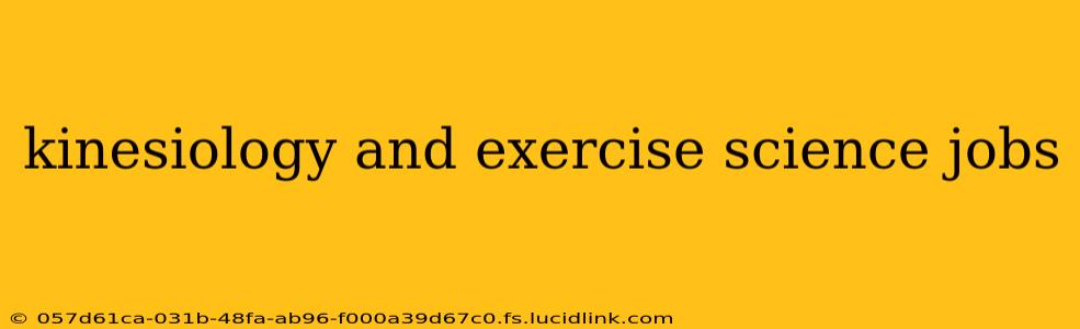 kinesiology and exercise science jobs