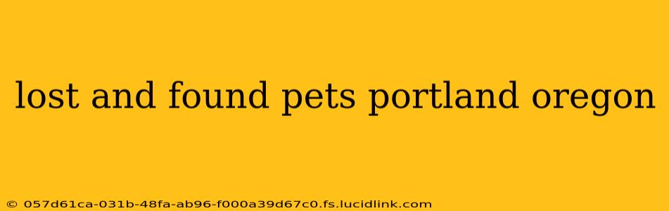 lost and found pets portland oregon