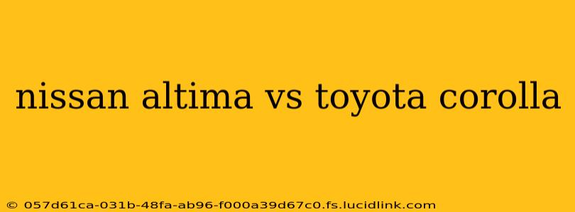 nissan altima vs toyota corolla