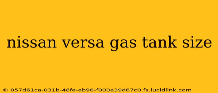 nissan versa gas tank size