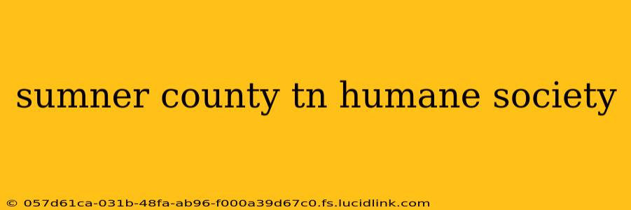 sumner county tn humane society