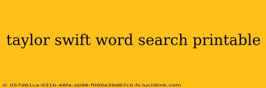 taylor swift word search printable