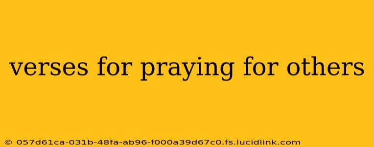 verses for praying for others