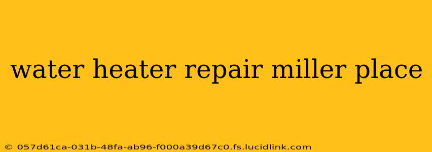 water heater repair miller place