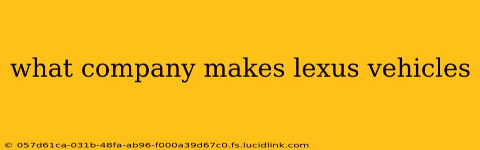 what company makes lexus vehicles