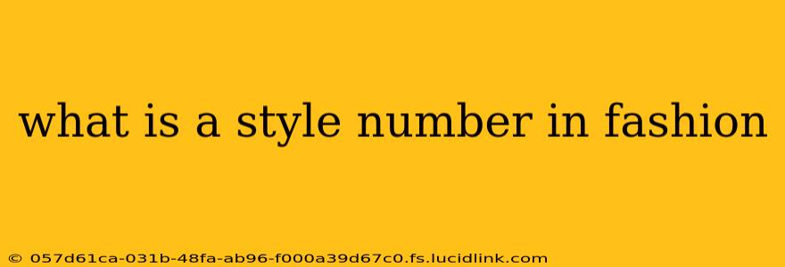 what is a style number in fashion