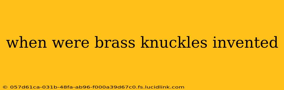 when were brass knuckles invented