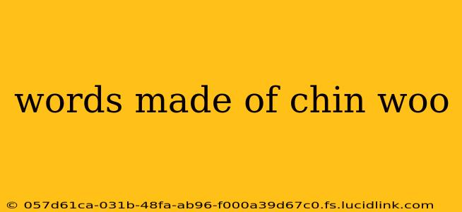 words made of chin woo